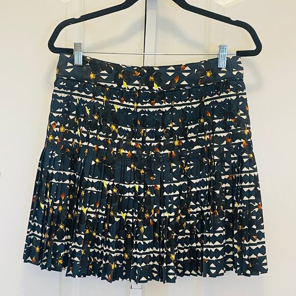 J. Crew Graphic Print Pleated Skirt - Women Size 4 - Multicolored - Picture 5 of 5